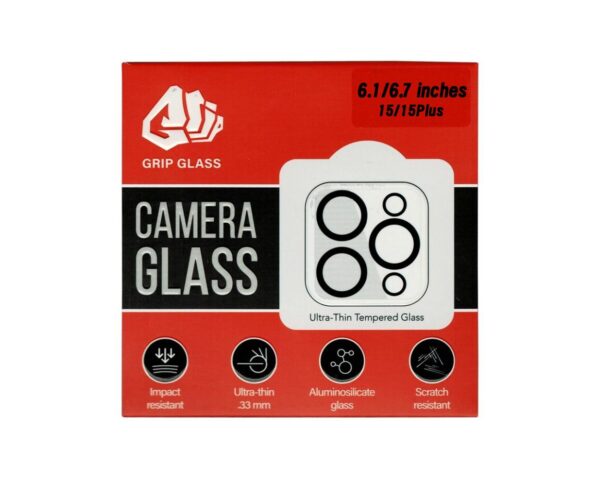 Grip Glass - Tempered Glass Camera Protector for iPhone 15 / 15 Plus