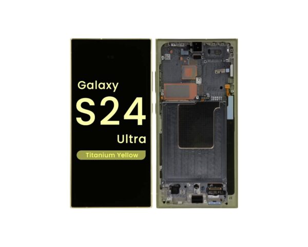 Aftermarket - Soft OLED Screen and Digitizer Assembly w/ Frame for Samsung Galaxy S24 Ultra (S928) (Titanium Yellow)