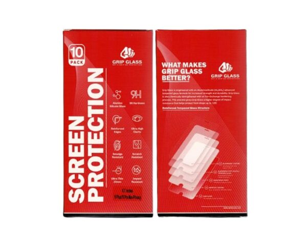 (10 Pack) Grip Glass - Privacy Tempered Glass Screen Protector for iPhone 15 Plus / 15 Pro Max / 16 Plus